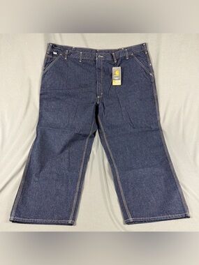 Carhartt Jeans FR Signature Denim Dungaree 52 x 30 Blue Cotton NWT MSRP $105